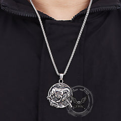 Punk Bull Charging Stainless Steel Animal Pendant