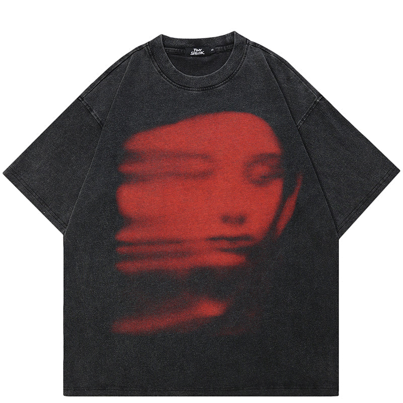 Red Face Y2K Graphic Tee