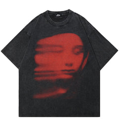 Red Face Y2K Graphic Tee
