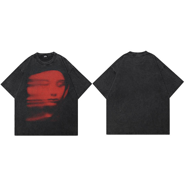 Red Face Y2K Graphic Tee