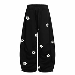 Retro Floral Embroidered Versatile Casual Pants
