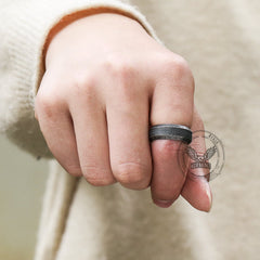 Retro Tree Of Life Knot Stainless Steel Viking Ring