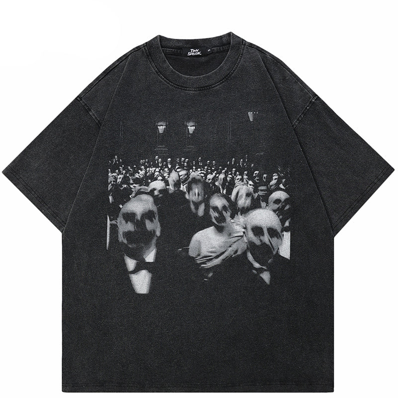 Scary Zombie Graphic Y2K Tees