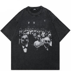 Scary Zombie Graphic Y2K Tees