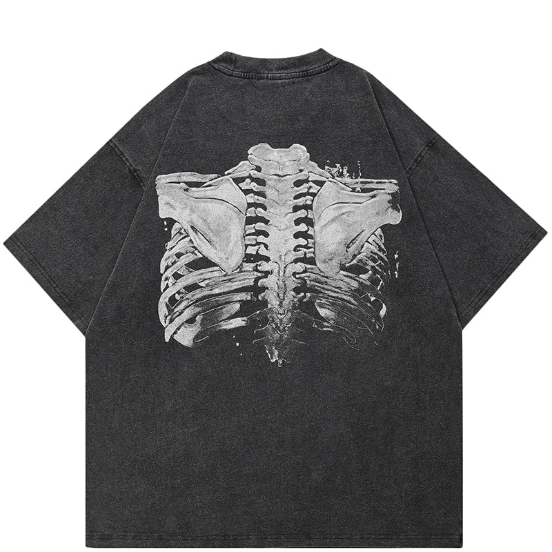 Skeleton Graphic Y2K T Shirt