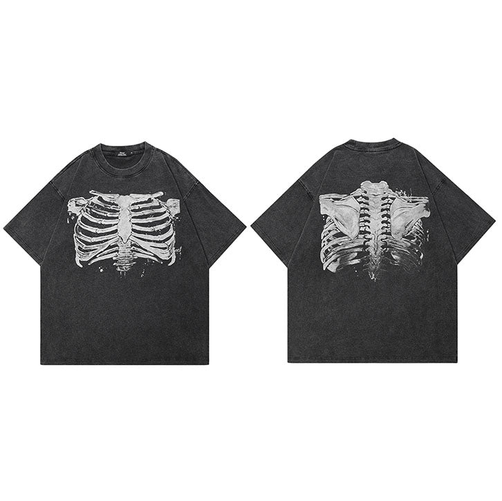 Skeleton Graphic Y2K T Shirt