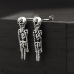 Skeleton Sterling Silver Earrings