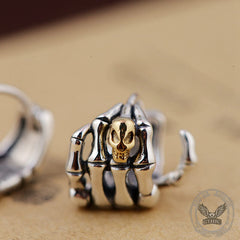 Skull Hand Sterling Silver Goth Earrings