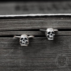 Skull Head Sterling Silver Earring
