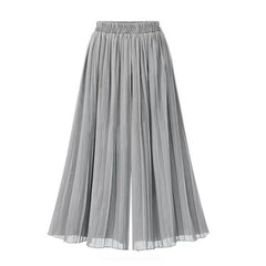 Solid Color Wide-Leg Loose High Waist Pleated Pants