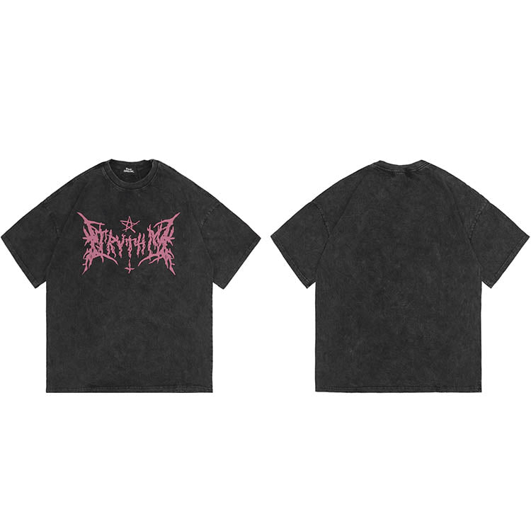 Star Print Y2K Baggy T Shirts