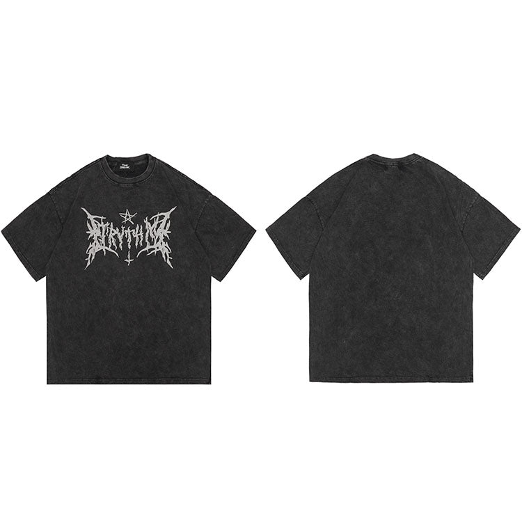 Star Print Y2K Baggy T Shirts