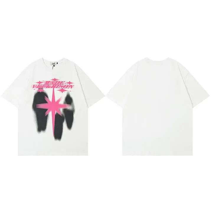 Star Shadow Graphic Y2K T Shirt