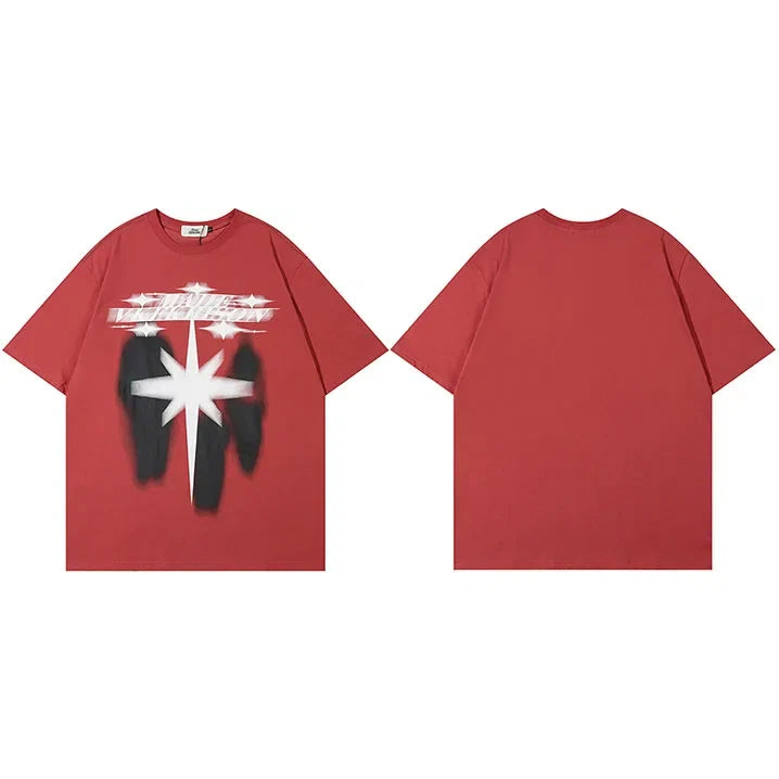 Star Shadow Graphic Y2K T Shirt