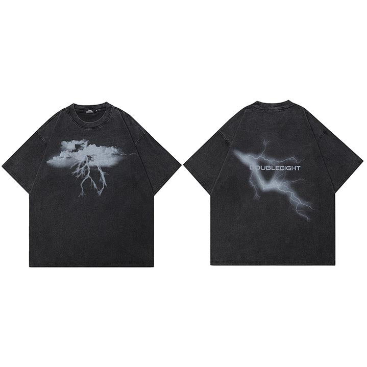 Thunder Lightning Y2K Graphic Tees