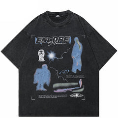 Vintage Graphic Escape T Shirt Y2K
