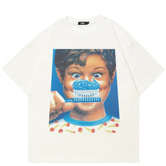 Vintage Y2K Graphic Tees White
