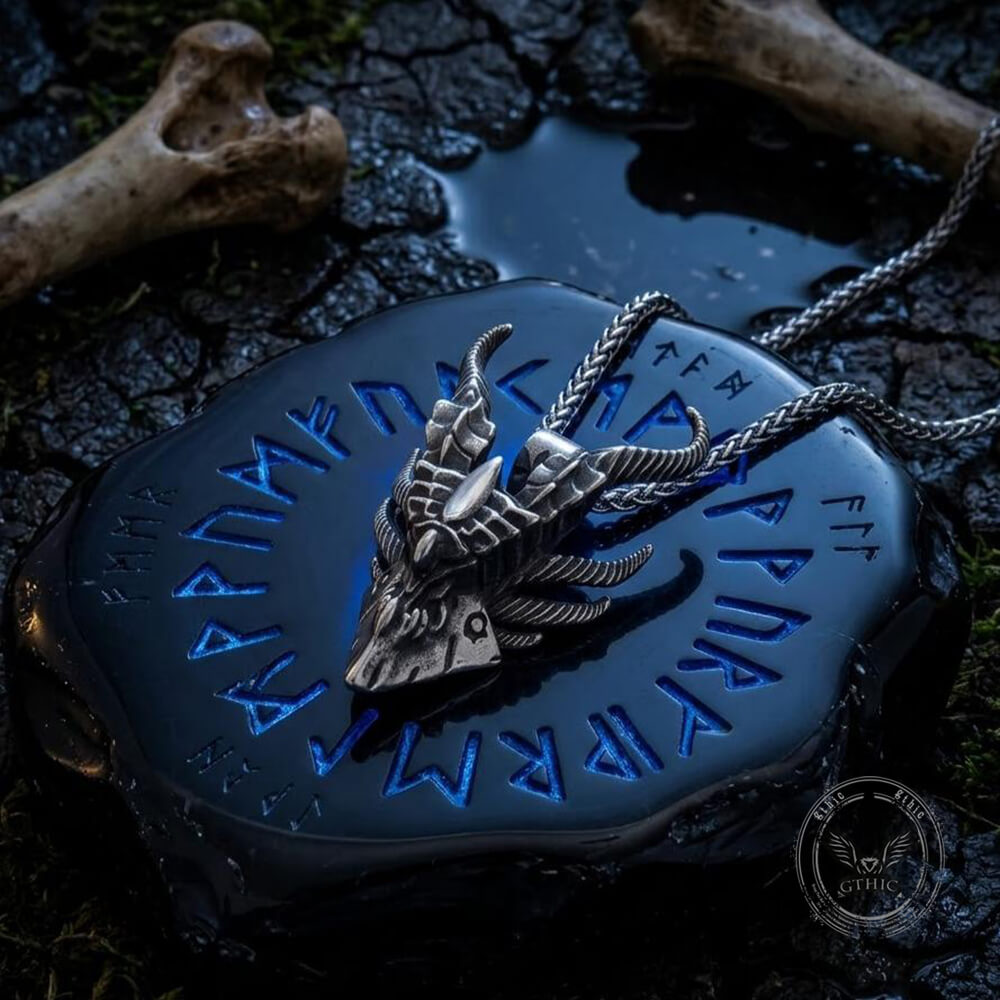 Vintage Evil Dragon Head Stainless Steel Pendant