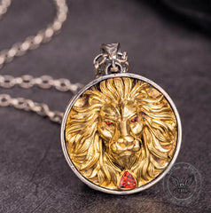 Vintage Seven Realms Gem Lion Sterling Silver Pendant
