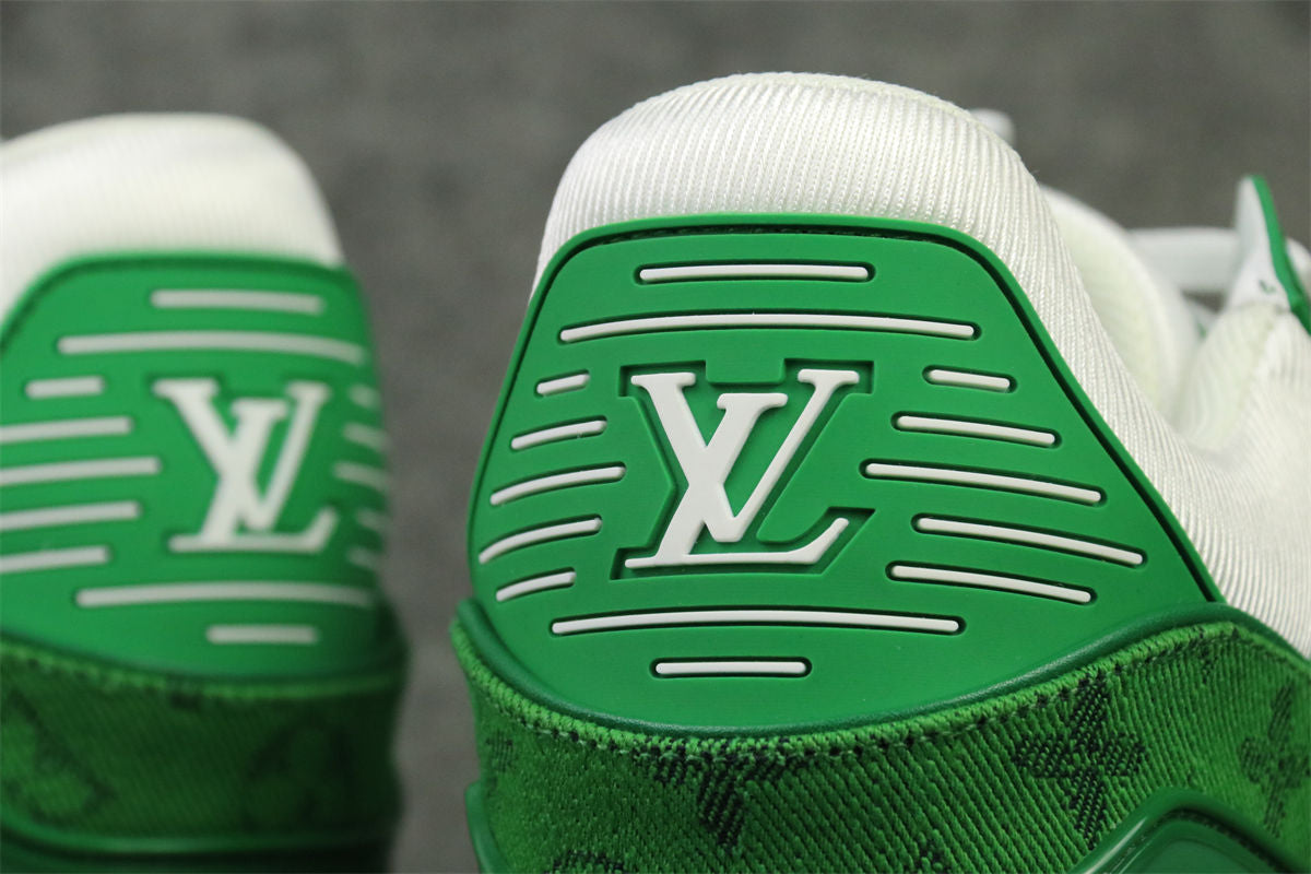 LV Trainer 'Green Monogram Denim'