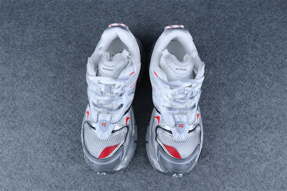 Balenciaga Runner Sneaker 'Silver White Red Orange'