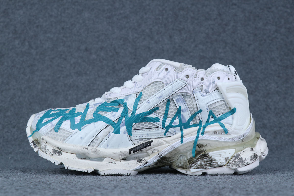 Balenciaga Wmns Runner Sneaker 'Graffiti - White Blue'