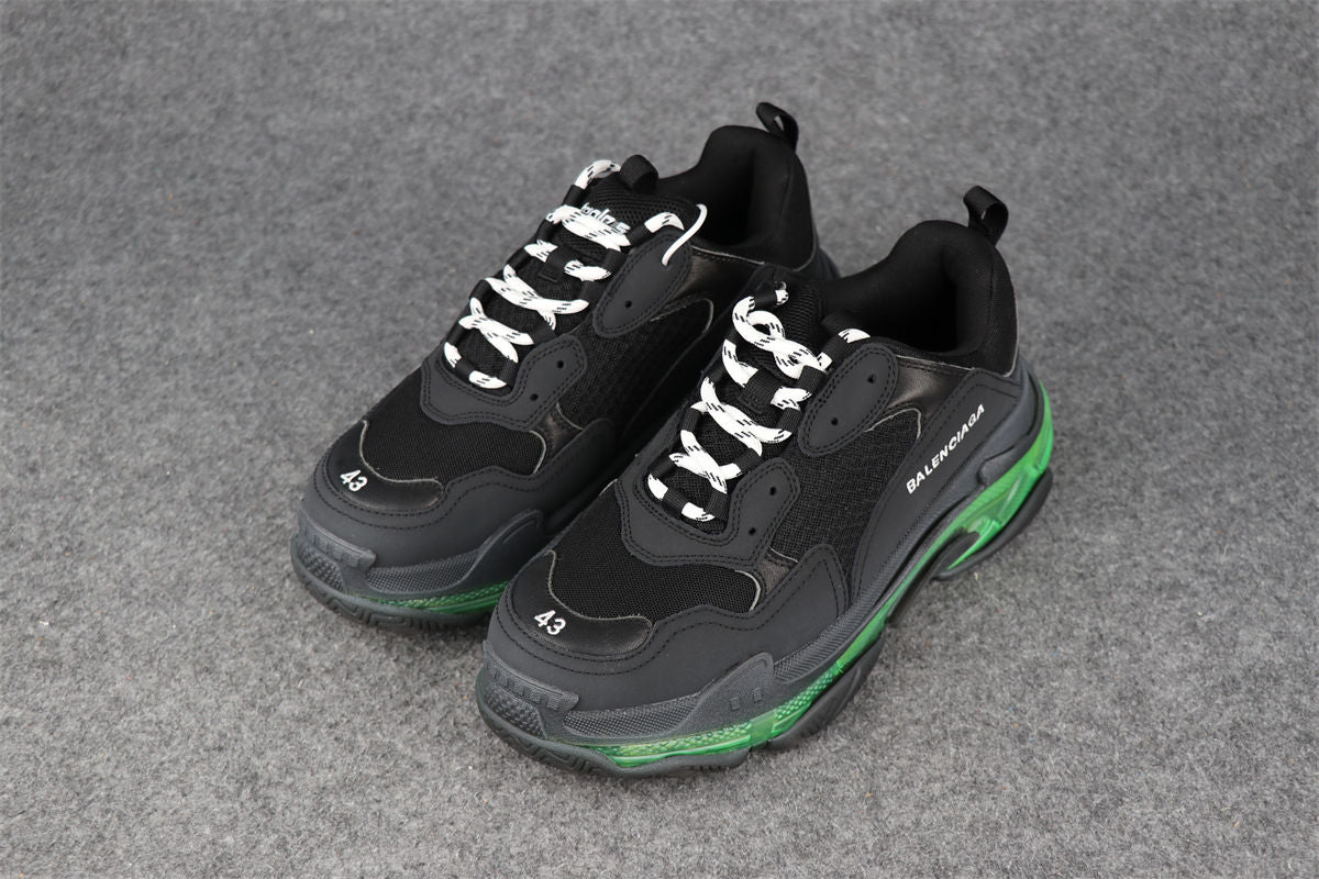 Balenciaga Wmns Triple S Clear Sole ‘Black Green'