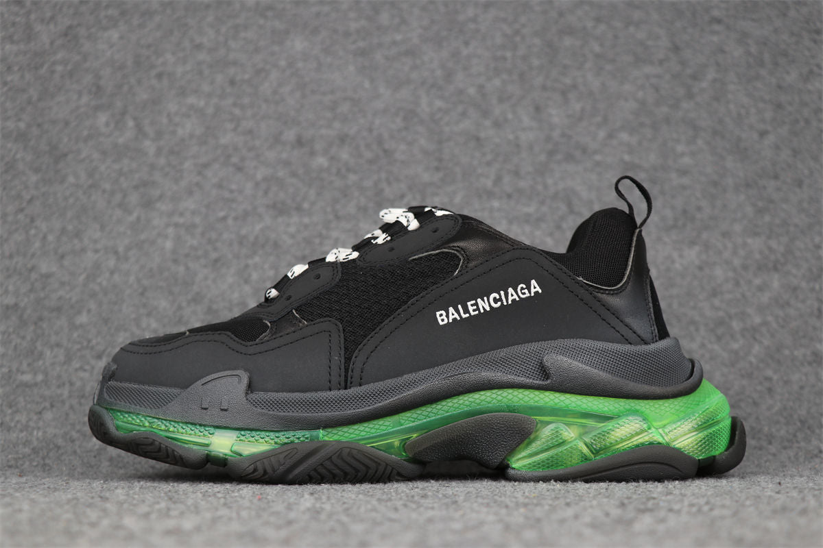 Balenciaga Wmns Triple S Clear Sole ‘Black Green'