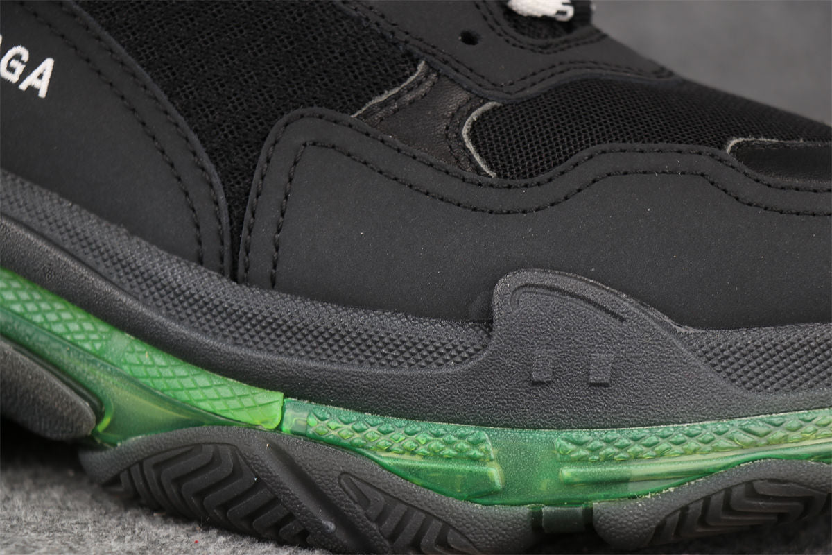 Balenciaga Wmns Triple S Clear Sole ‘Black Green'