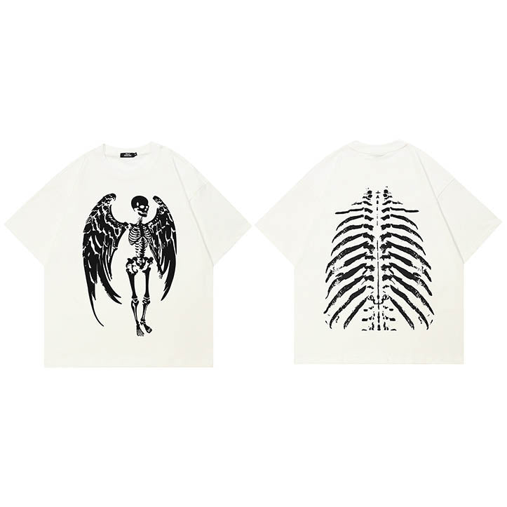 Y2K Angel Skeleton T Shirt