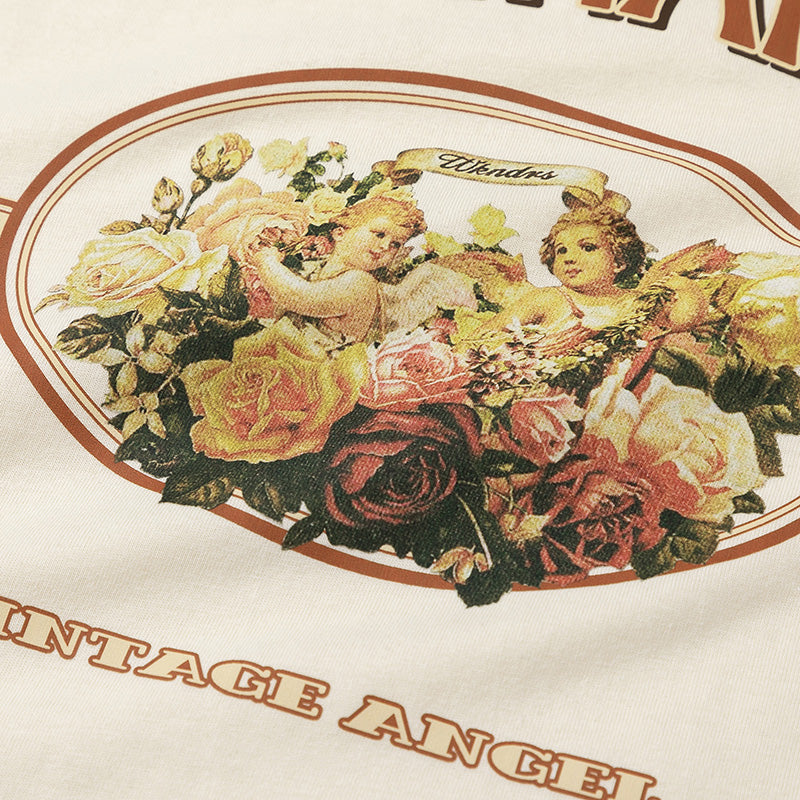 Y2K Baby Angels Print Shirt