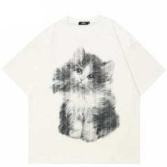 Y2K Baby Cat Tops Tees