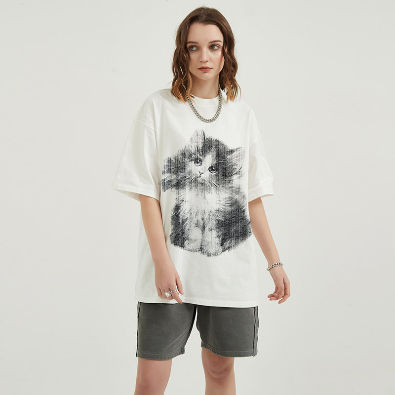 Y2K Baby Cat Tops Tees