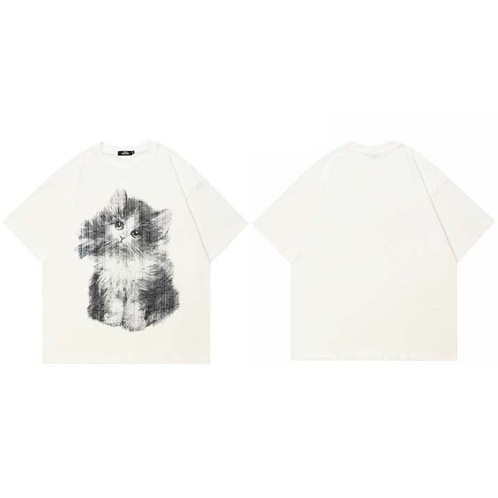 Y2K Baby Cat Tops Tees