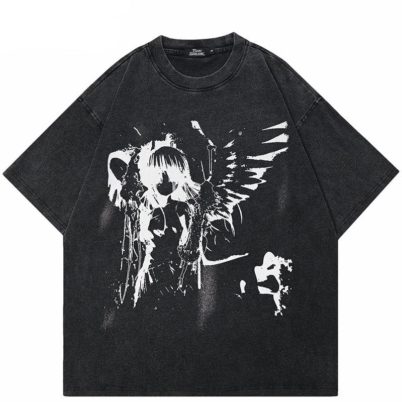 Y2K Black Graphic T Shirt
