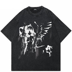 Y2K Black Graphic T Shirt