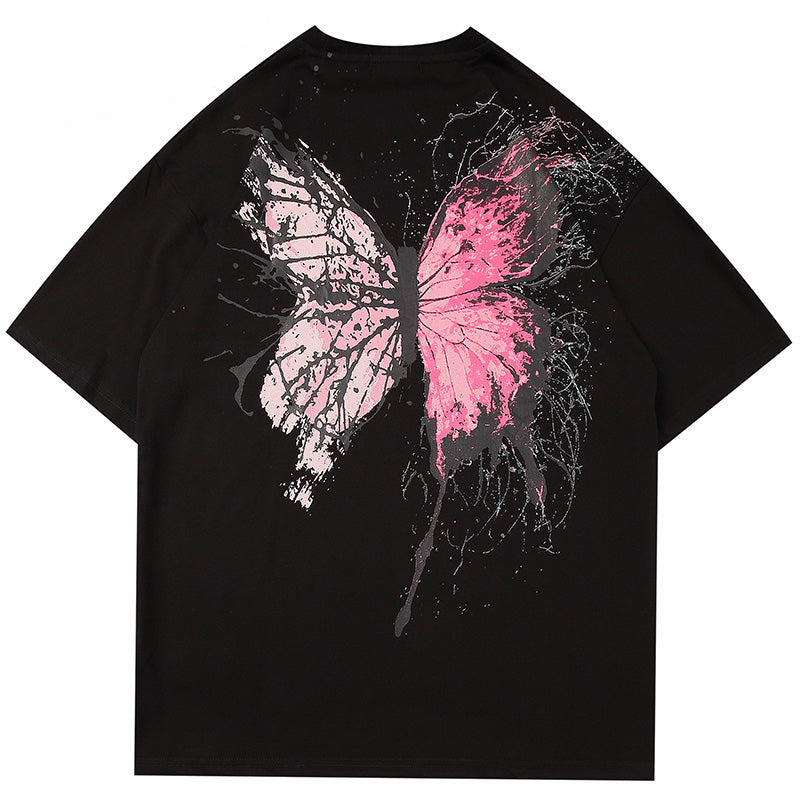 Y2K Butterfly Print T Shirt