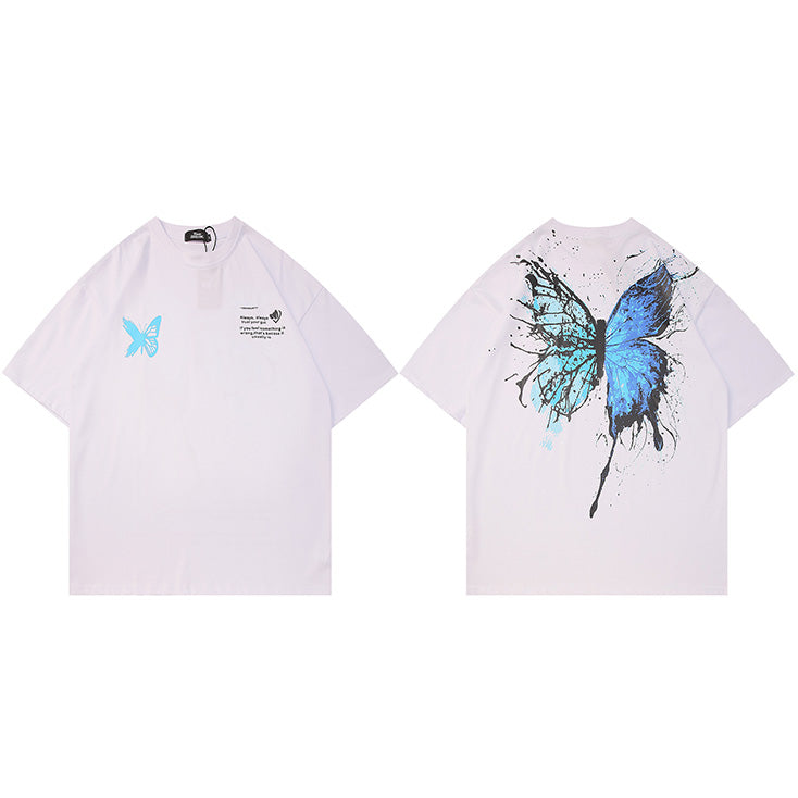 Y2K Butterfly Print T Shirt