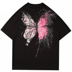 Y2K Butterfly Print T Shirt