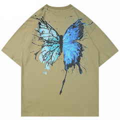 Y2K Butterfly Print T Shirt