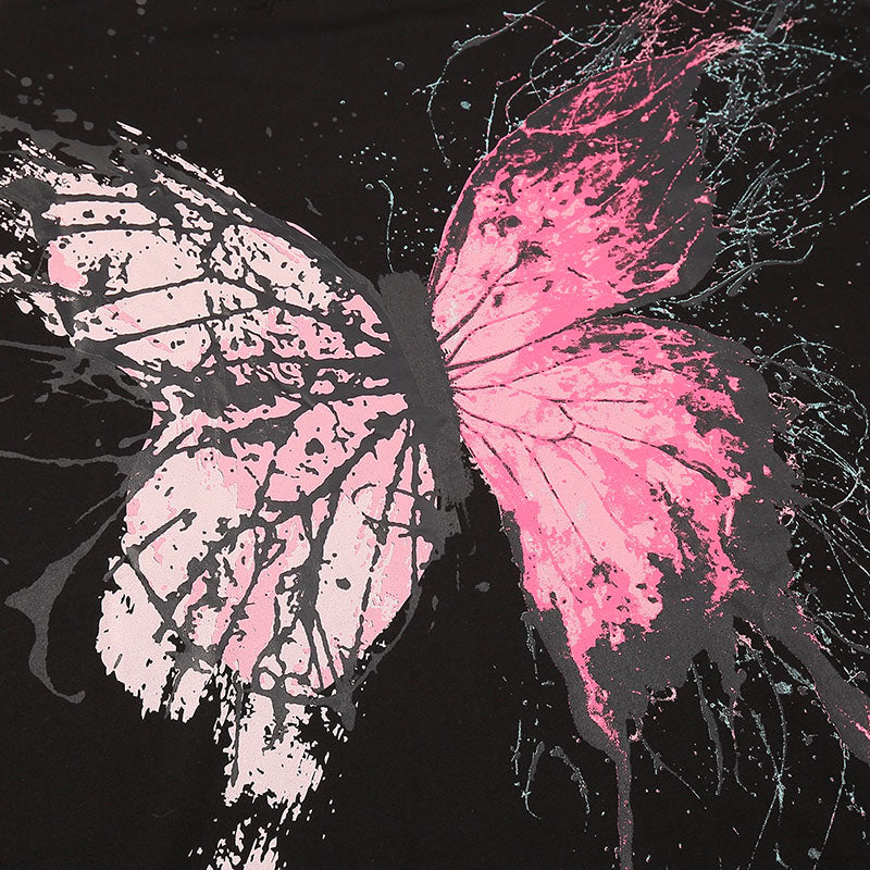 Y2K Butterfly Print T Shirt