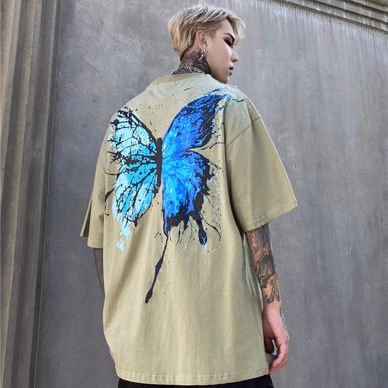 Y2K Butterfly Print T Shirt