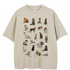 Y2K Cats Graphic T Shirt