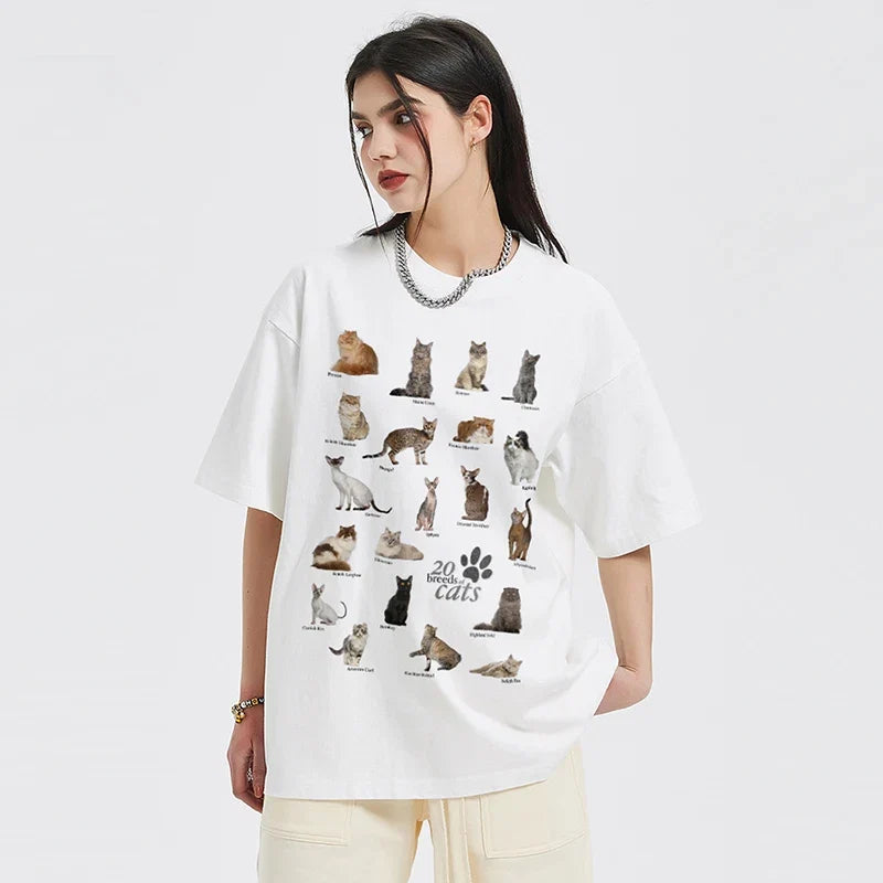 Y2K Cats Graphic T Shirt