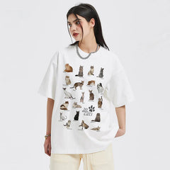 Y2K Cats Graphic T Shirt