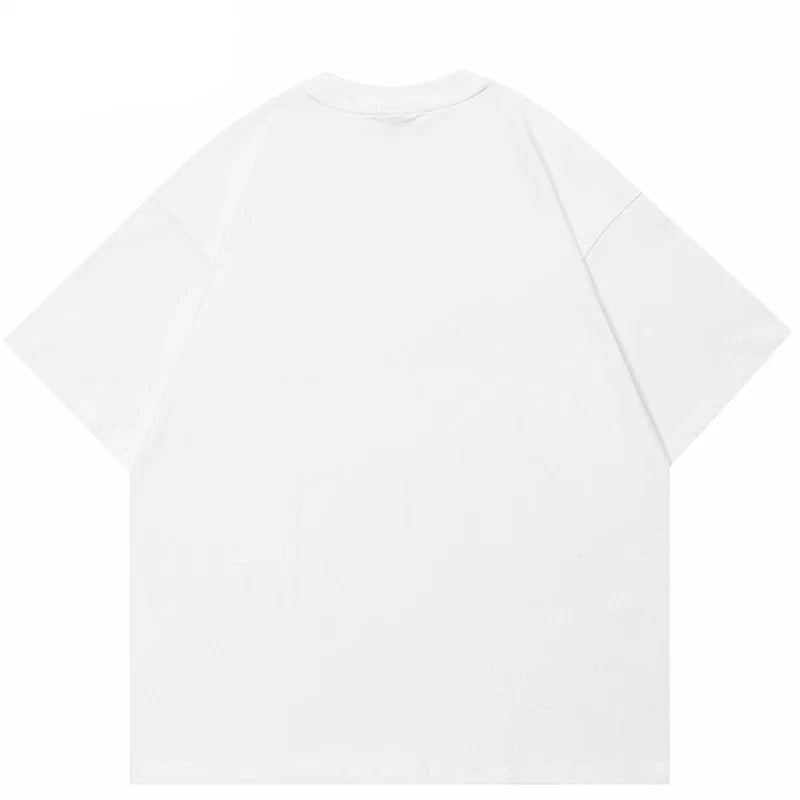 Y2K Crow Skull Graphic T Shirt