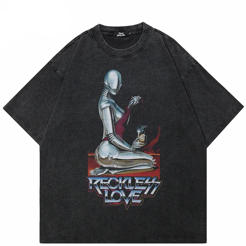 Y2K Cyber Graphic T Shirt