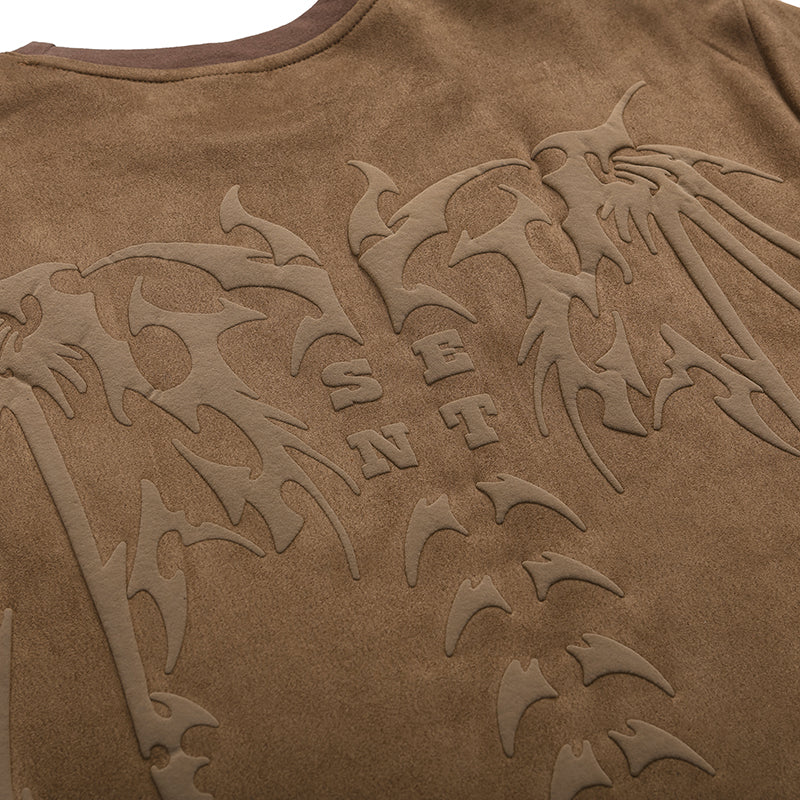 Y2K Devil Wings Skeleton Graphic T-Shirt