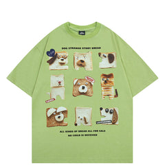 Y2K Funny Dog Bread Graphic Tees