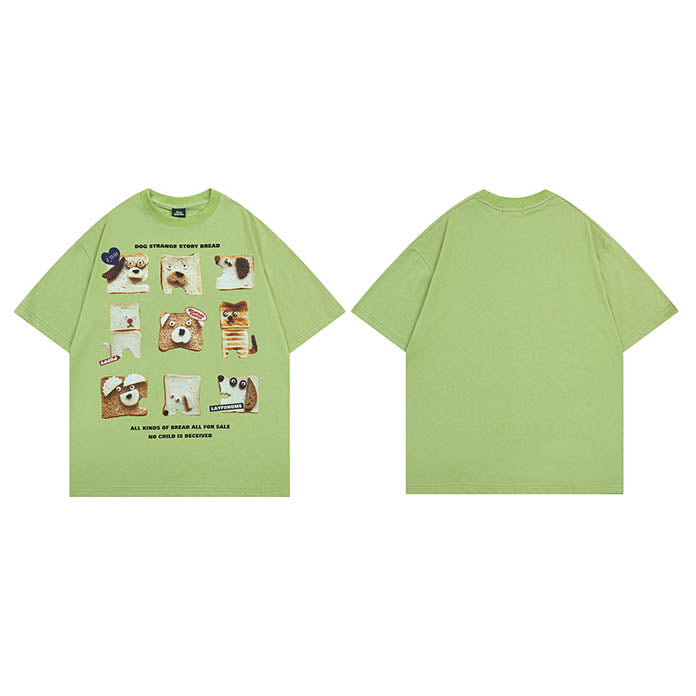 Y2K Funny Dog Bread Graphic Tees